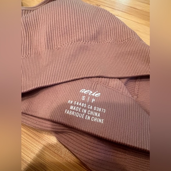 Aerie Ribbed Mauve Bralette Removable Padding - Picture 4 of 4